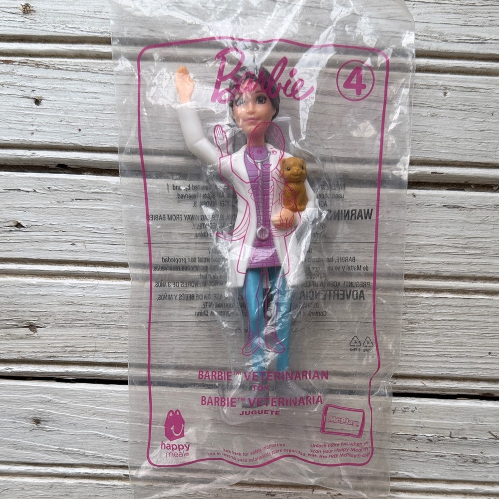 Barbie Veterinarian Doll with Puppy and Pink Accents